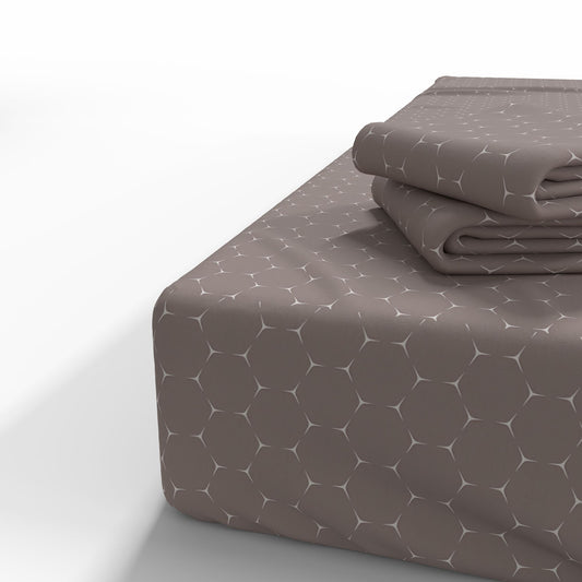 Attēls ar 100% Kokvilnas audums - ģeometriskās šūnas 220cm 146 g/m² – pieejams Šarlotes audumi