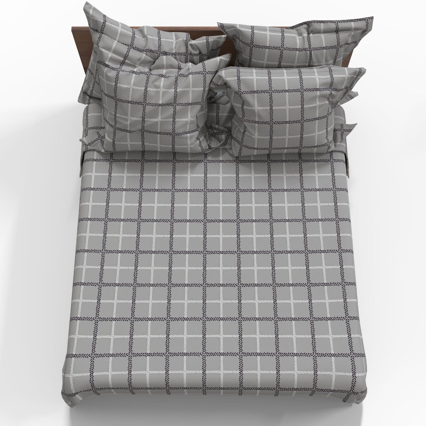 Attēls ar 100% Kokvilnas audums - mūsdienu rūtis 220cm 146 g/m² – pieejams Šarlotes audumi