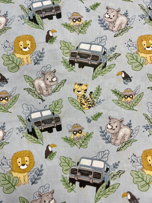 100% Kokvilnas audums - Safari ekspedīcija 125 g/m²