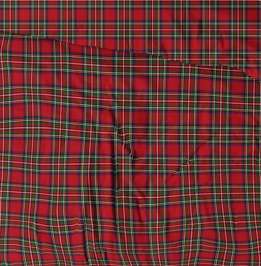 Bild mit 100 % Baumwollstoff – weihnachtlich rot kariert – online erhältlich bei Šarlotes audumi