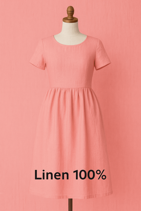 100% Mīkstināts lins - zemeņu sorbets 165 g/m²