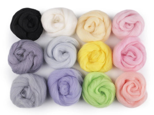 100% vilna filcēšanai (kārsums) - 5g|dažādu krāsu