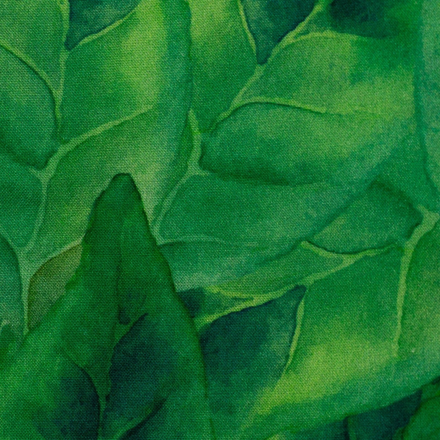 Attēls ar 100% Viskozes audums - smaragda lapotne 125 g/m² – pieejams Šarlotes audumi