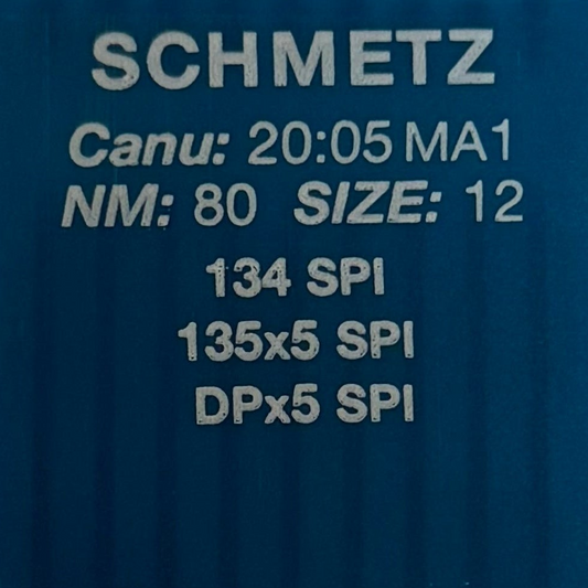 Adhesive needles for industrial sewing machines SCHMETZ DPx5 SPI – for dense and thin fabrics (10 pcs.)