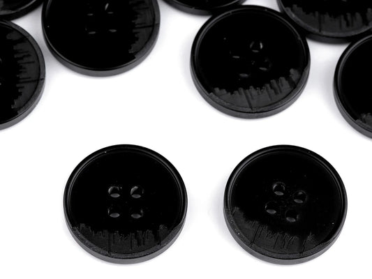 Boutons de costume gris anthracite à 4 trous – 15 mm-25 mm