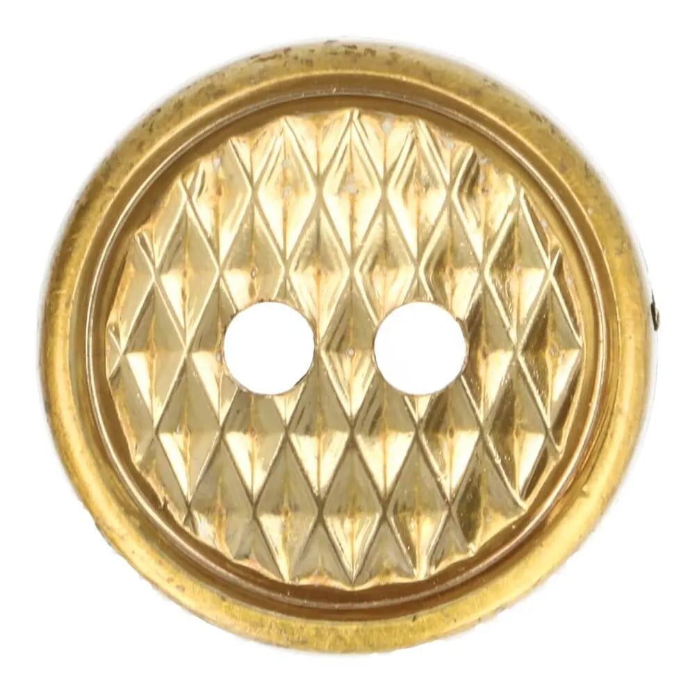Bouton décoratif à motif losange, couleur dorée brillante 34 mm (54")