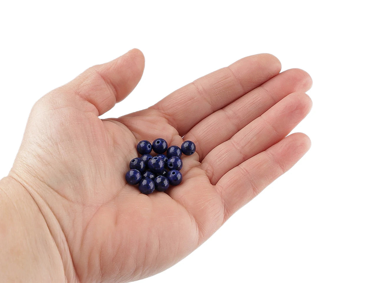 Minerālu pērlītes rotu veidošanai – 6 mm, 15 gab.