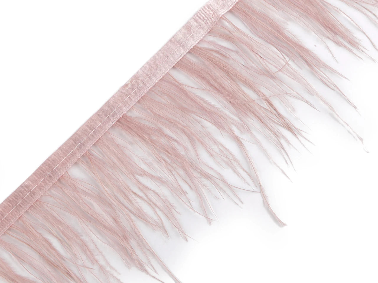 Marabou feather trim ribbon-light powder (50 cm package)