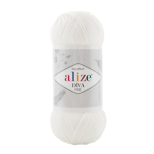 Alize Diva Fine yarn - silky effect 100g / 600m