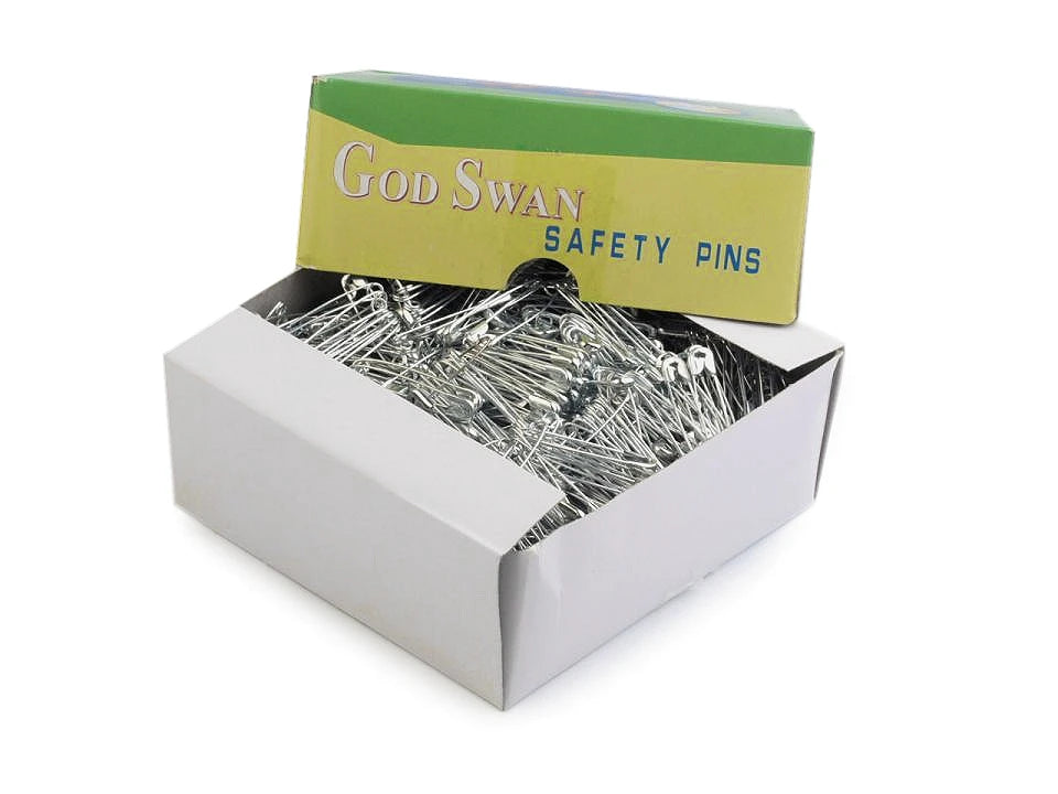 Saugumo segtukai, sagteliai 45 mm–sidabrinės (pakuotėje 10 vnt.)