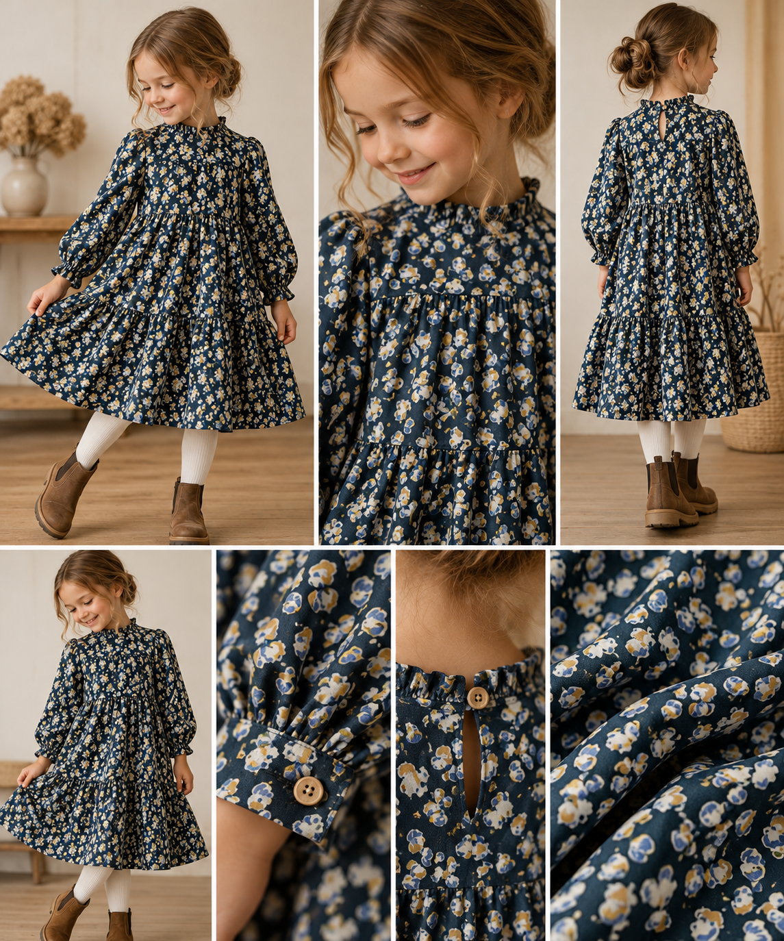 100 % Viskosestoff – Blaue Kieselsteine