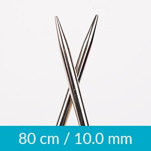 Image of DROPS circular brass knitting needles 80 cm | 2.0 mm – 10.0 mm – available at Charlotte’s Fabrics