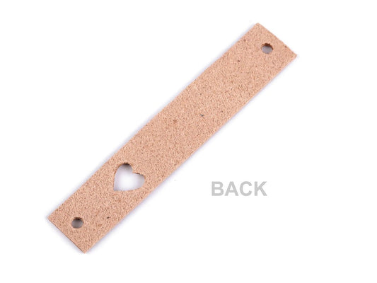 Ādas etiķete ar sirds izgriezumu tonis #1