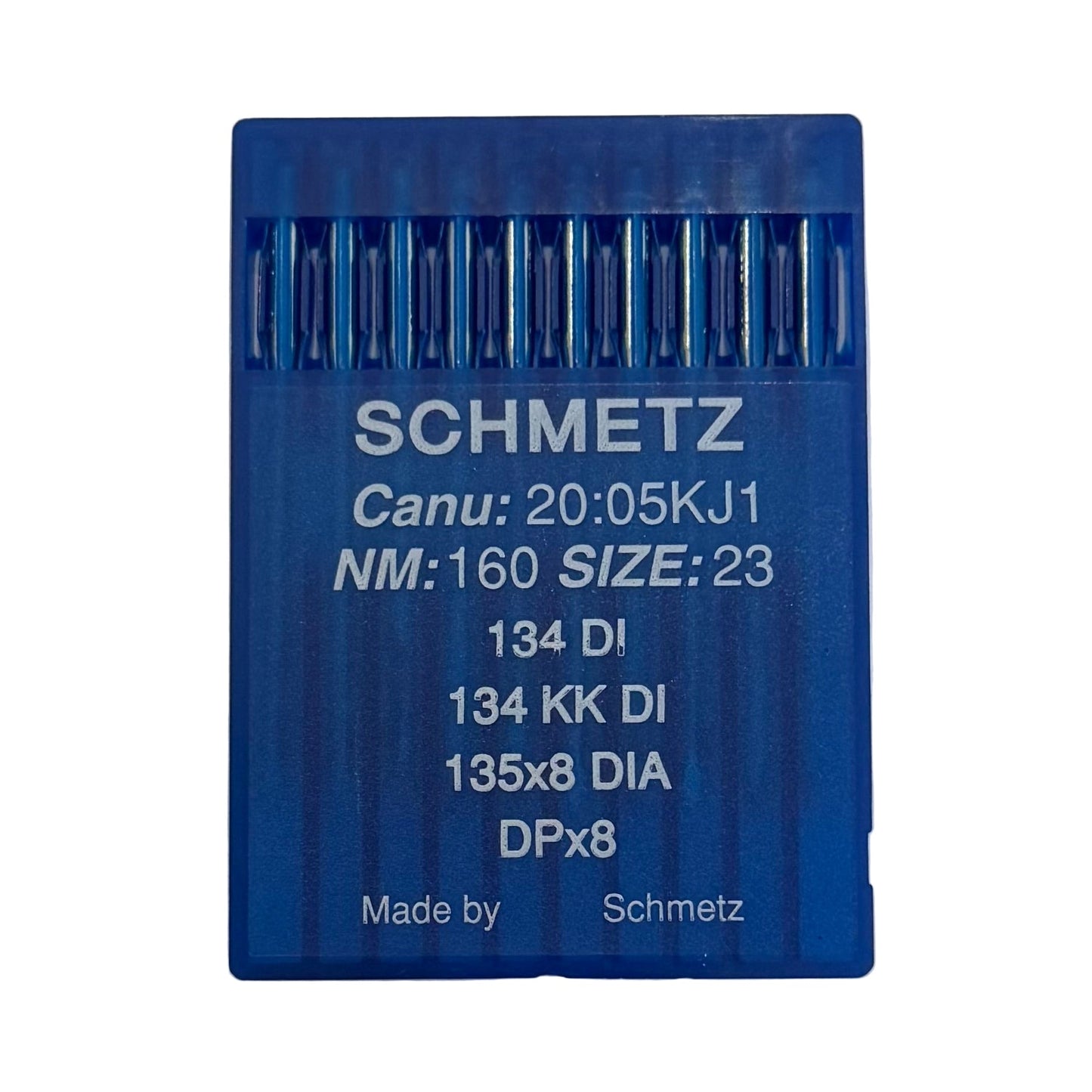 Image d'aiguilles pour machines à coudre industrielles SCHMETZ DPx5 DI pour cuir (10 pcs) – disponible chez Šarlotes audumi