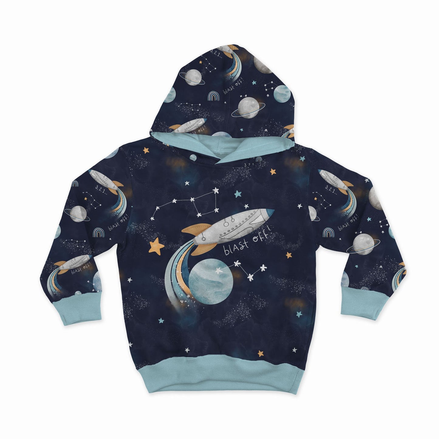 Attēls ar Cilpiņtrikotāžas panelis 40x50 cm - raķete 250 g/m² – pieejams Šarlotes audumi