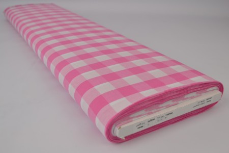 Popeline, rosa kariert (21-mm-Karo)