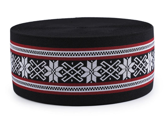 Attēls ar Dekoratīvā elastīgā lente 10 cm – pieejams Šarlotes audumi