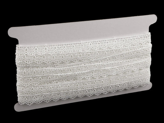Image avec dentelle guipure décorative 17 mm blanc chaud – disponible en ligne chez Šarlotes audumi