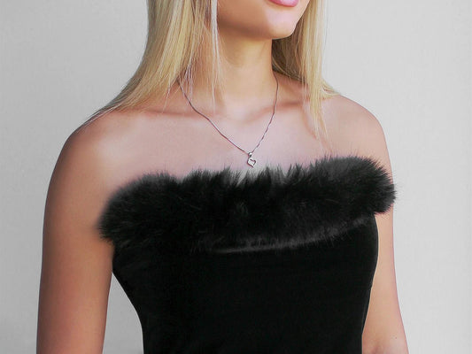 Dekoratīvā mākslīgās kažokādas apdare, Boa 1 m|dažādu toņu