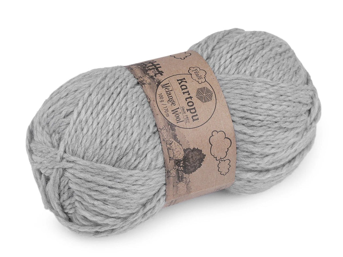 Bild von Garn mit Wolle KARTOPU MELANGE WOOL 100 g / 170 m – online erhältlich bei Šarlotes audumi