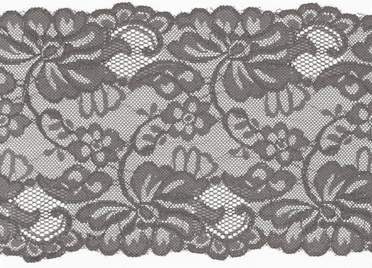 Elastīgā mežģīne - 15 cm - pelēka