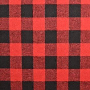 Image with Flannel - red with black 180 g/m² – available at Šarlotes audumi