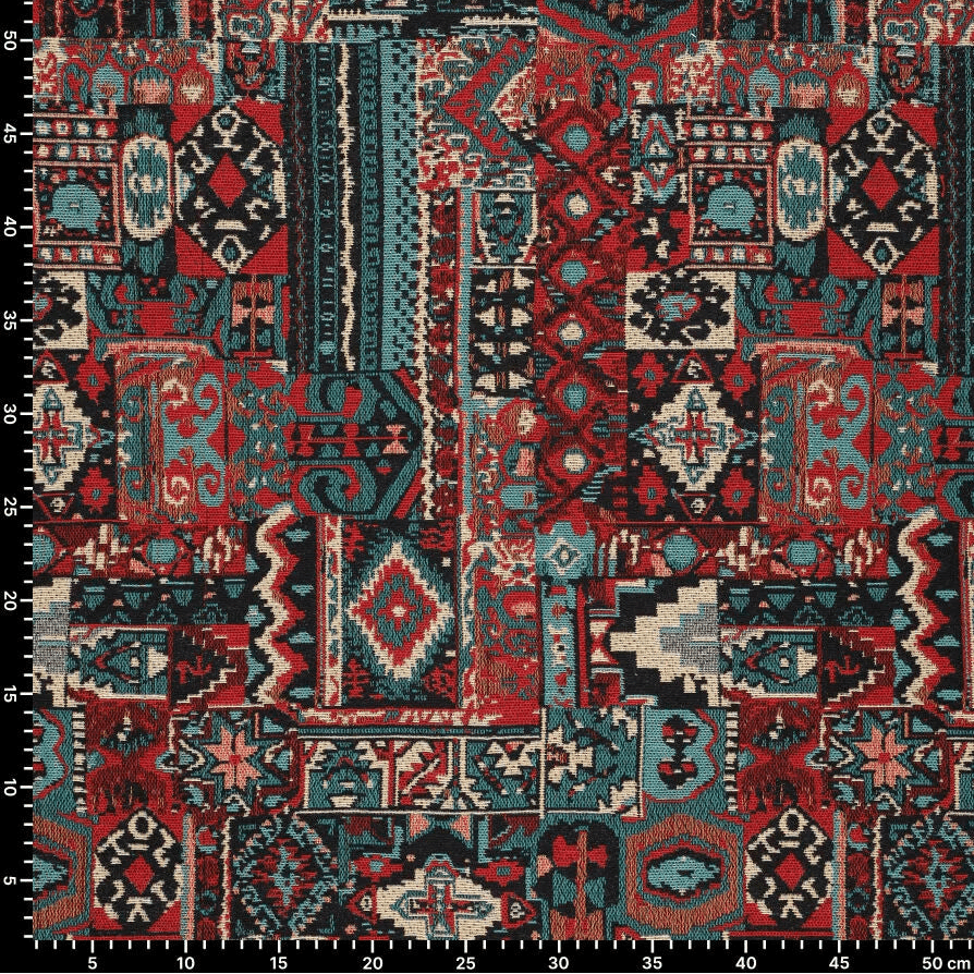 Attēls ar Gobelēns - boho raksts 360 g/m² – pieejams Šarlotes audumi