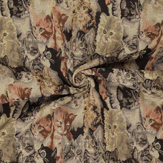 Attēls ar Gobelēns - kaķīši 260 g/m² – pieejams Šarlotes audumi