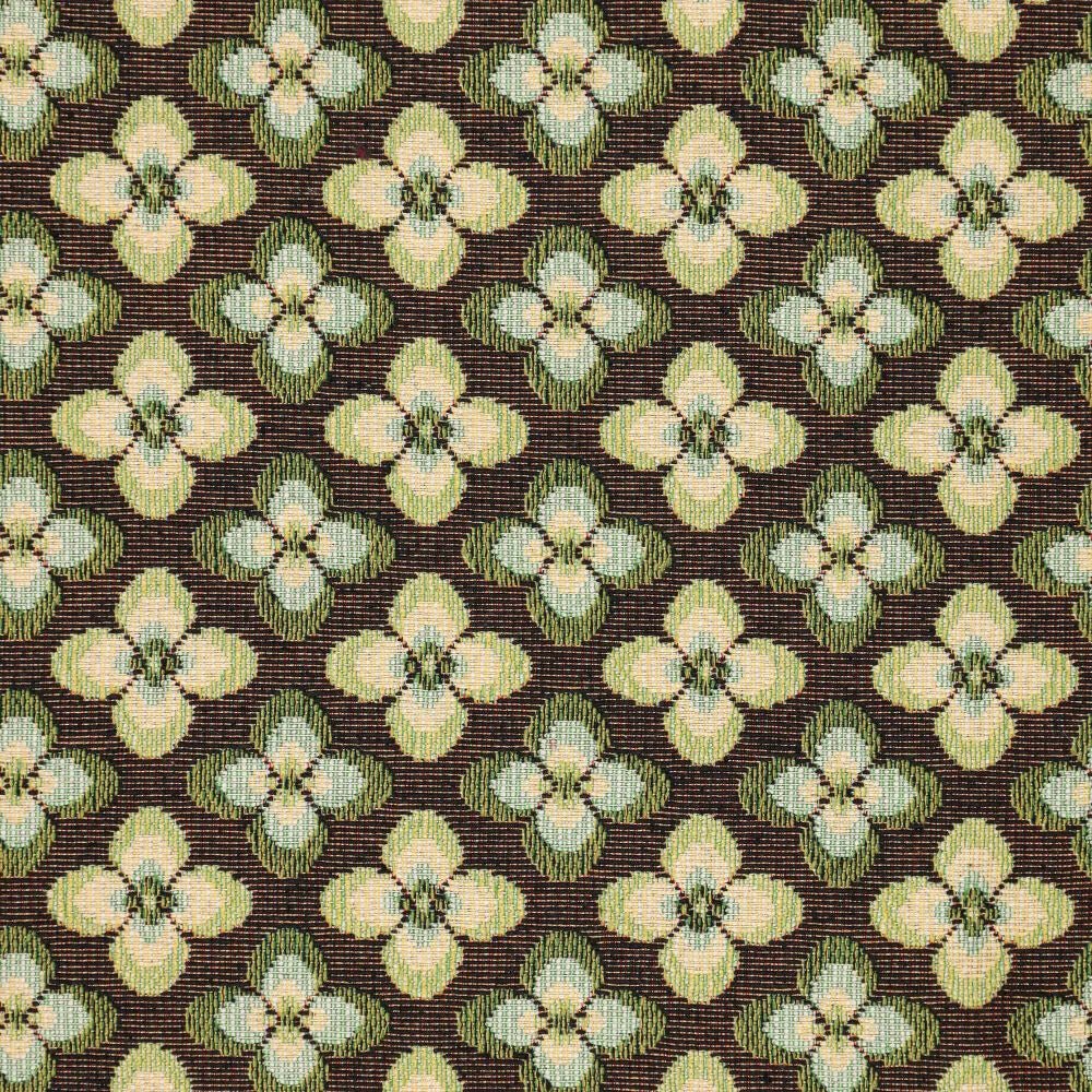 Gobelēns - zaļš ziedu raksts 260 g/m²