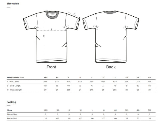 T-krekls organiskā kokvilna 180 g/m²-nebalināts