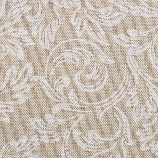 Kanvas audums - elegants balts raksts 200 g/m²