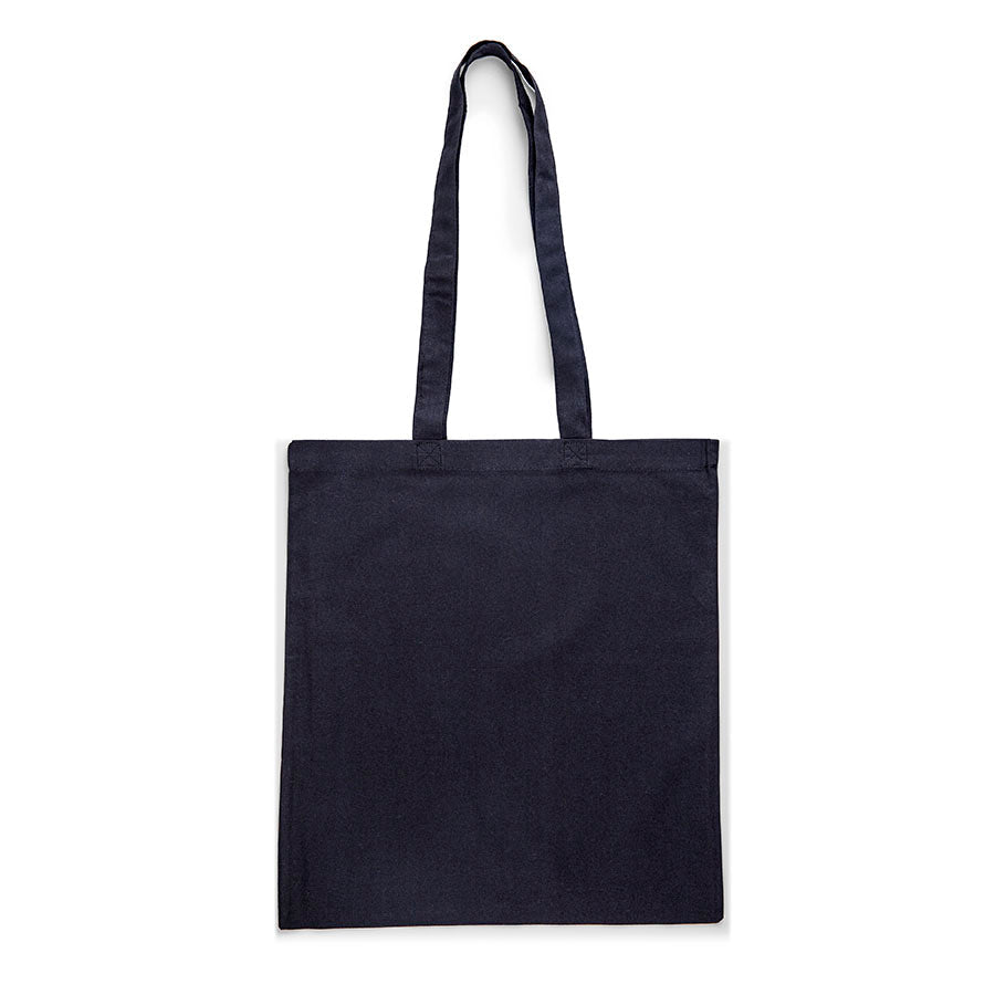 Image of a cotton fabric bag 38 x 42 cm 140 g/m² with long handles - black – available at Šarlotes audumi