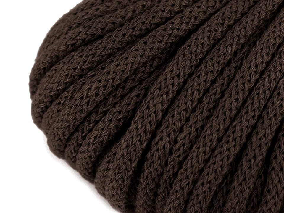 Image avec corde en coton 5 mm (pack de 10 m) - marron chocolat – disponible chez Šarlotes audumi