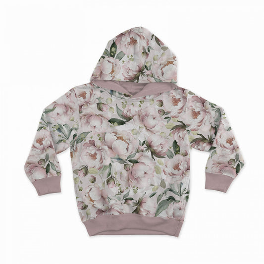 Kokvilnas cilpiņtrikotāža - gaišās peonijas 250 g/m²