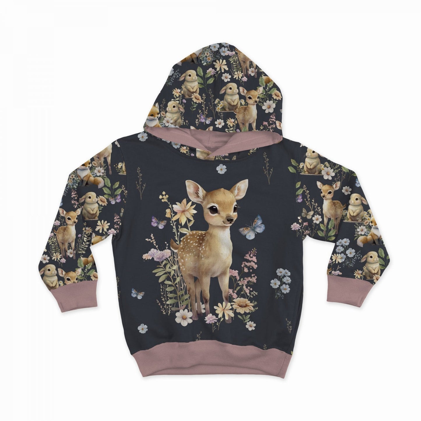 Attēls ar Kokvilnas cilpiņtrikotāža - zaķis ar stirniņu 250 g/m² – pieejams Šarlotes audumi