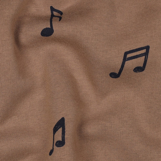 Attēls ar Kokvilnas siltināta trikotāža - mūzika 285 g/m² – pieejams Šarlotes audumi