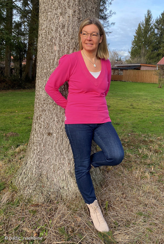 Kokvilnas trikotāža - fuksija 215 g/m²