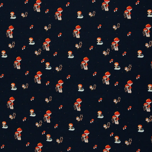 Attēls ar Kokvilnas trikotāža - sēnītes 200 g/m² – pieejams Šarlotes audumi