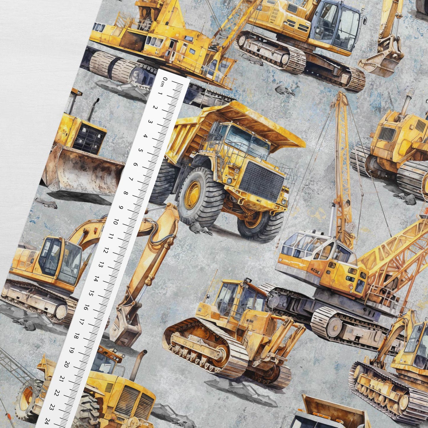 Kokvilnas trikotāža - traktori 200 g/m²