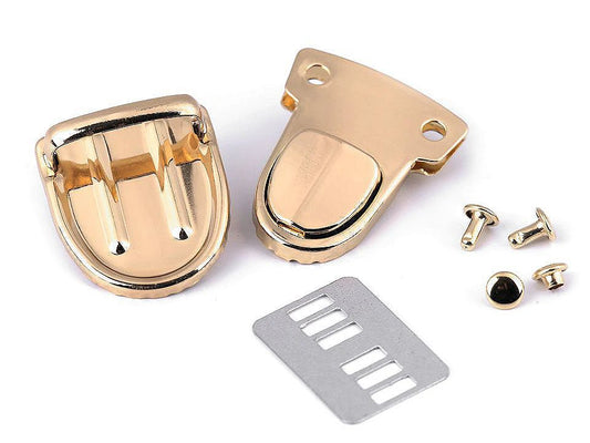 Bild mit Metallverschluss für Taschen, 30 × 40 mm – gold – online erhältlich bei Šarlotes audumi