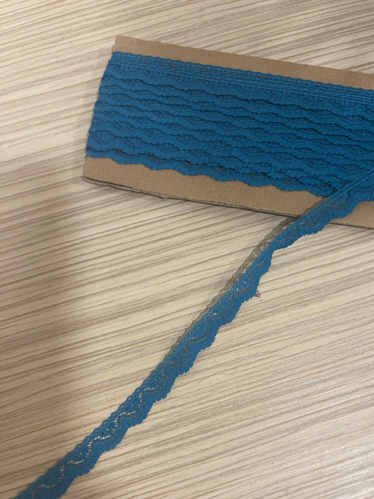 Attēls ar Mežģīne 1,4 cm-tirkīzzila – pieejams internetā Šarlotes audumi