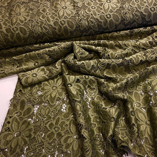 Mežģīņu audums - haki 180 g/m²