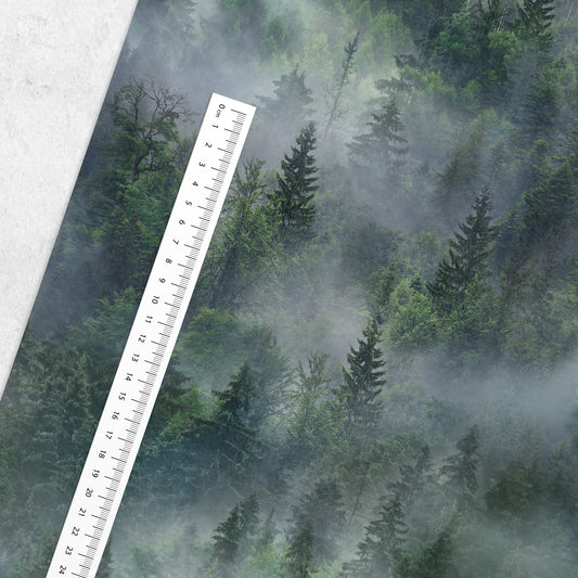 Cotton loop knit fabric - forest in the mist 250 g/m²