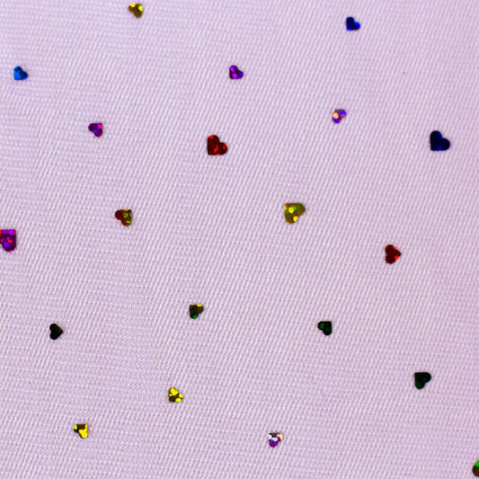 Attēls ar Mīksts tills ar sirsniņām uz lillā fona 40 g/m² – pieejams Šarlotes audumi