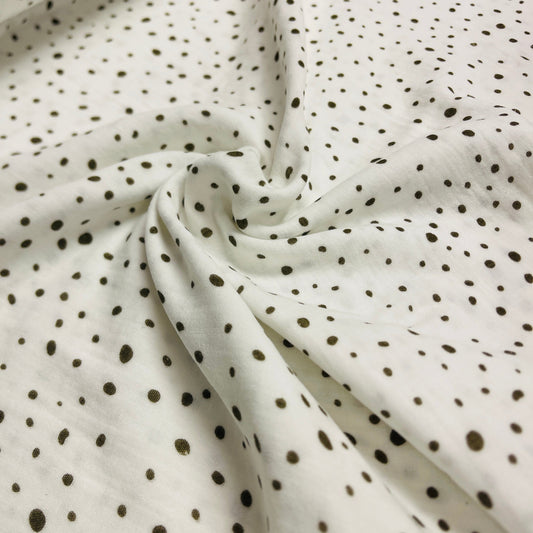 Muslīns - zaļganbrūni punkti 140 g/m²
