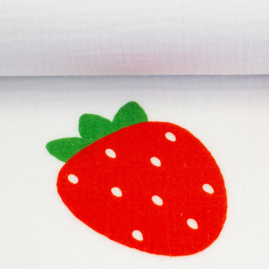 Muslīns - zemenes 130 g/m²