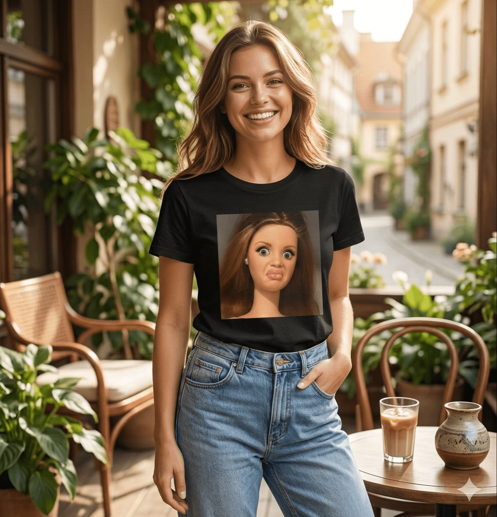 Attēls ar Organiskās kokvilnas T - krekls “Seriously?” – pieejams Šarlotes audumi