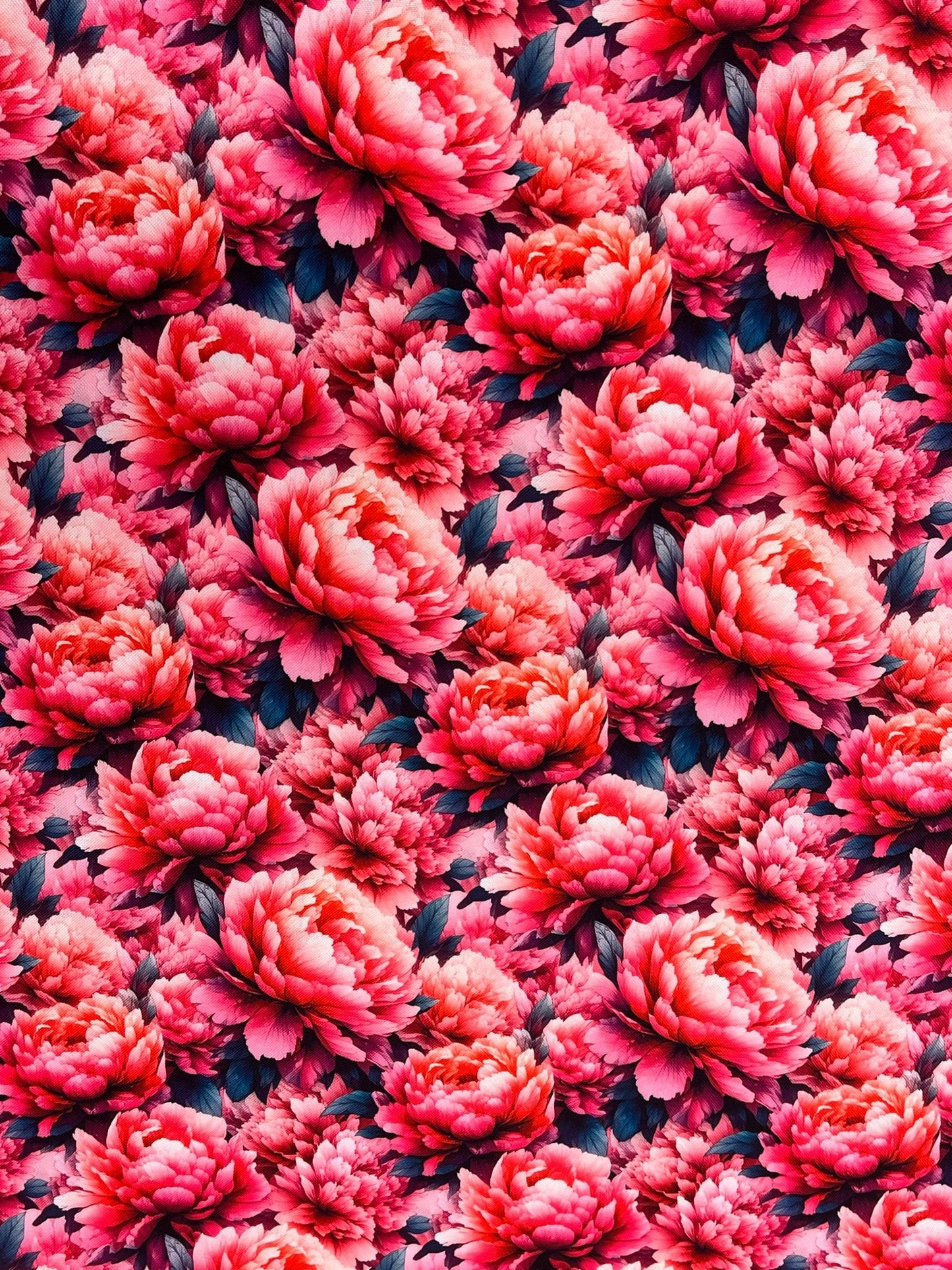 Tissu Oxford à pivoines 220 g/m² – tissu résistant à l’humidité pour sacs et housses – disponible chez Šarlotes audumi