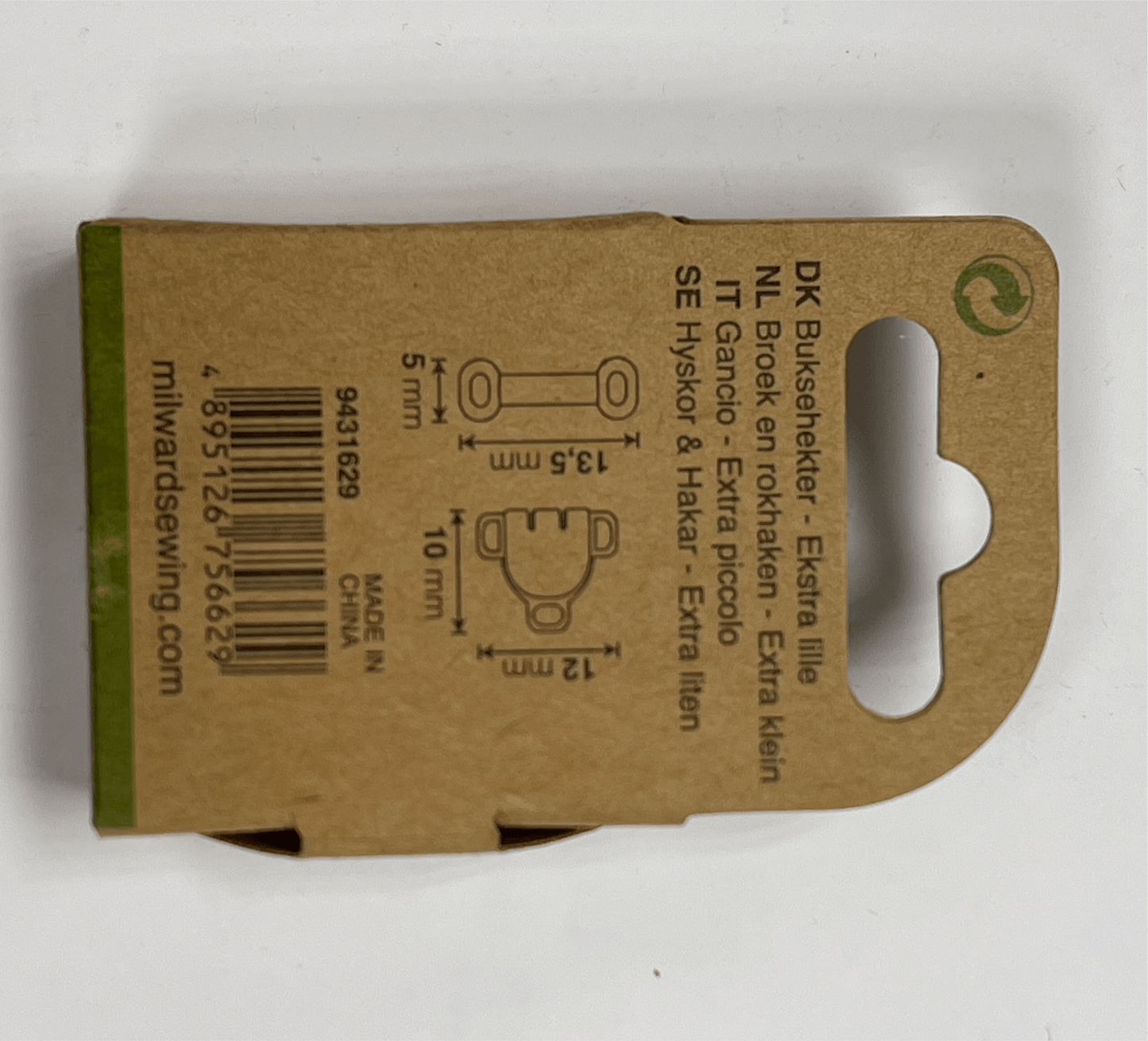 Piešujamie aizdares āķi un stienīši XS izmērs - niķelēti (iepakojumā 3 pāri)