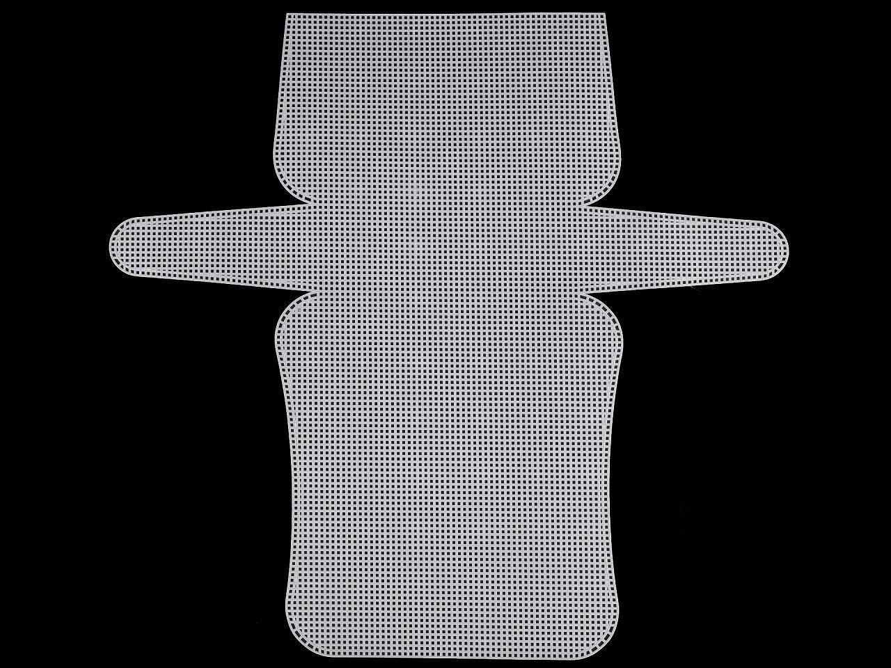 Toile plastique pour confection de sacs | 27 × 15 × 7 cm | Grille rigide | épaisseur 1,4 mm